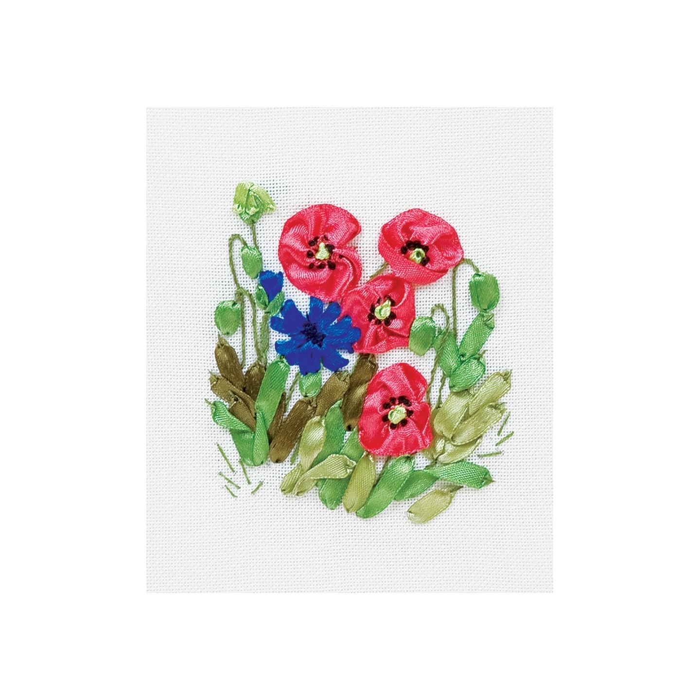 Panna Stickset Mohnblumen und Kornblumen