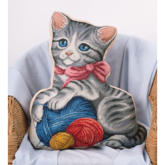 Panna borduurkussen Mijn kitten kussen