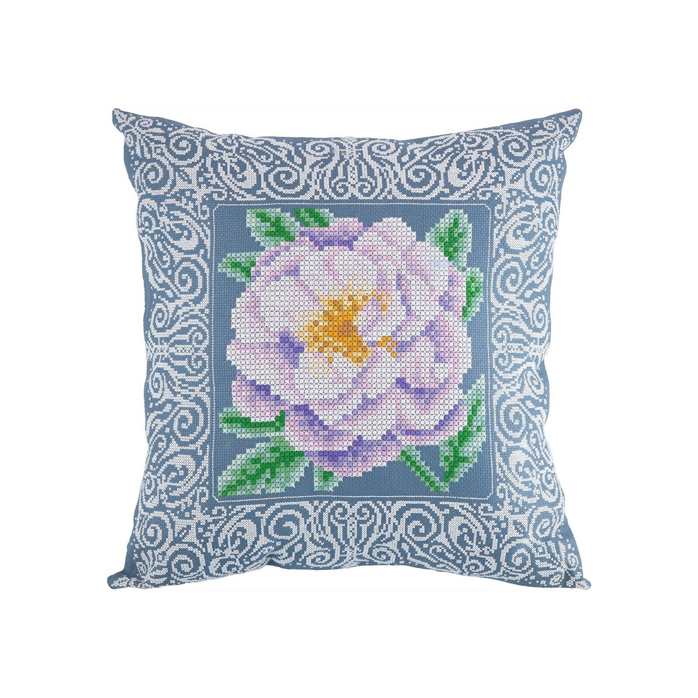 Panna Coussin à broder Rose velours