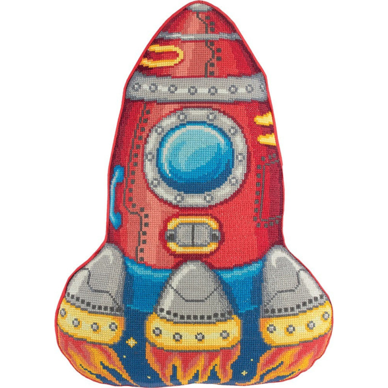 Borduurkussen Raket Borduurkussen Raket