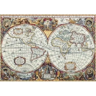Panna Kit de broderie Carte géographique du monde