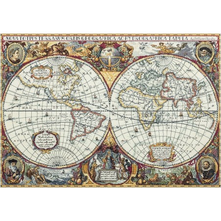 Panna Stickset Geografische Weltkarte