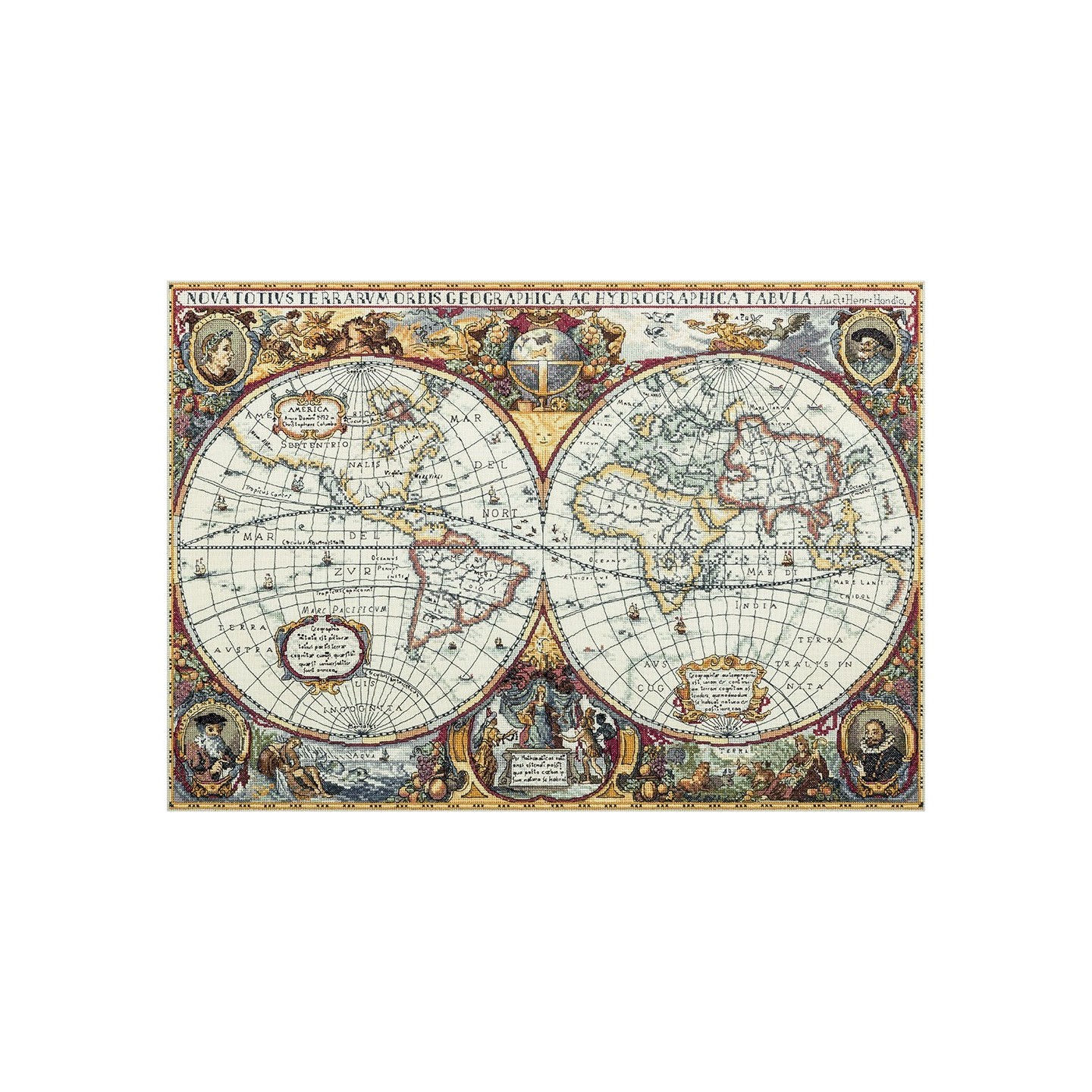 Panna Embroidery kit Map of the World